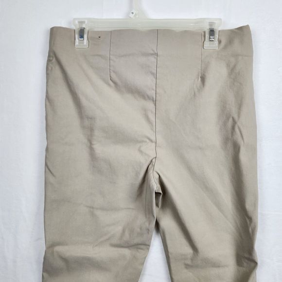 Chicos So Slimming Brigitte Ankle Pants Size 2 US 12 L Beige Pull On Flat Front - Picture 4 of 13